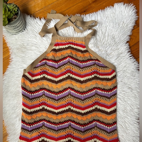 SO Crochet Halter Mini Dress 🧡 - Picture 3 of 12